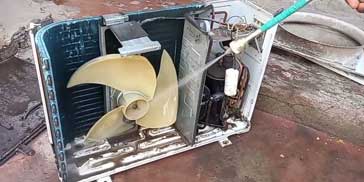 Complete dismantling of indoor and outdoor units