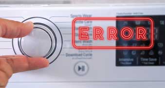 Error codes appearing on the LG display panel