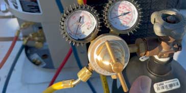 Leak repair using nitrogen pressure test