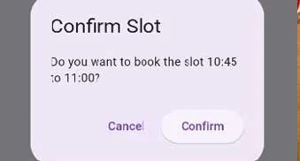 Slot confirmation